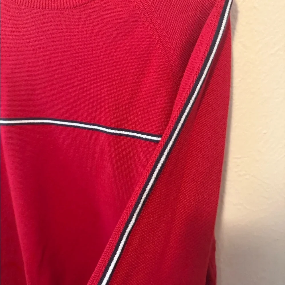 Aeropostale Red Sweater with Black and White Stripe